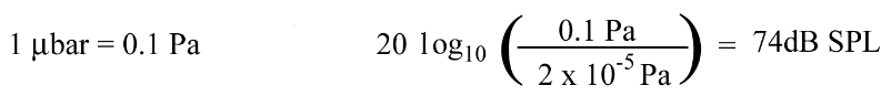 equivalent values for one microbar
