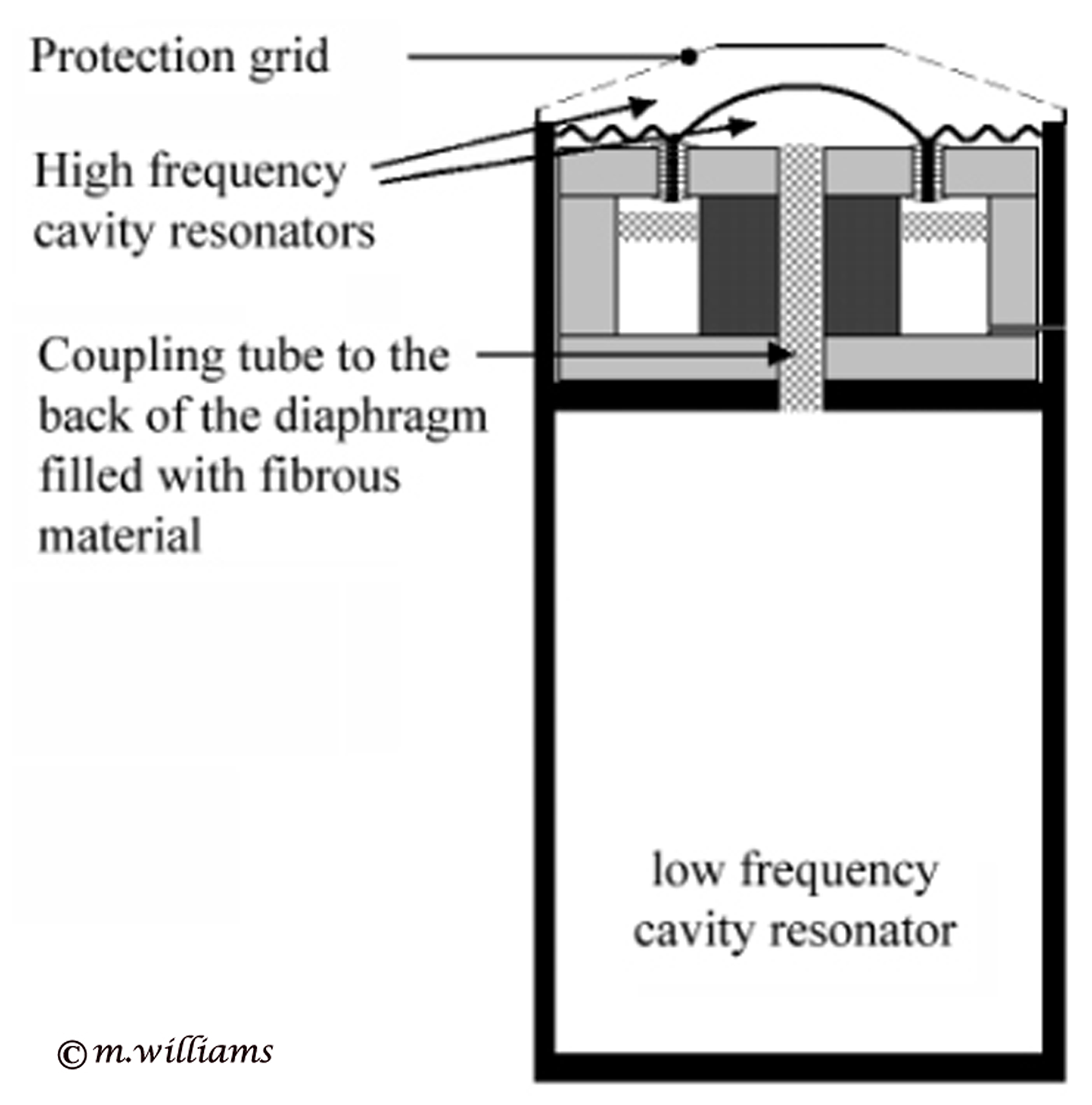 Resonator in front and behind capsule