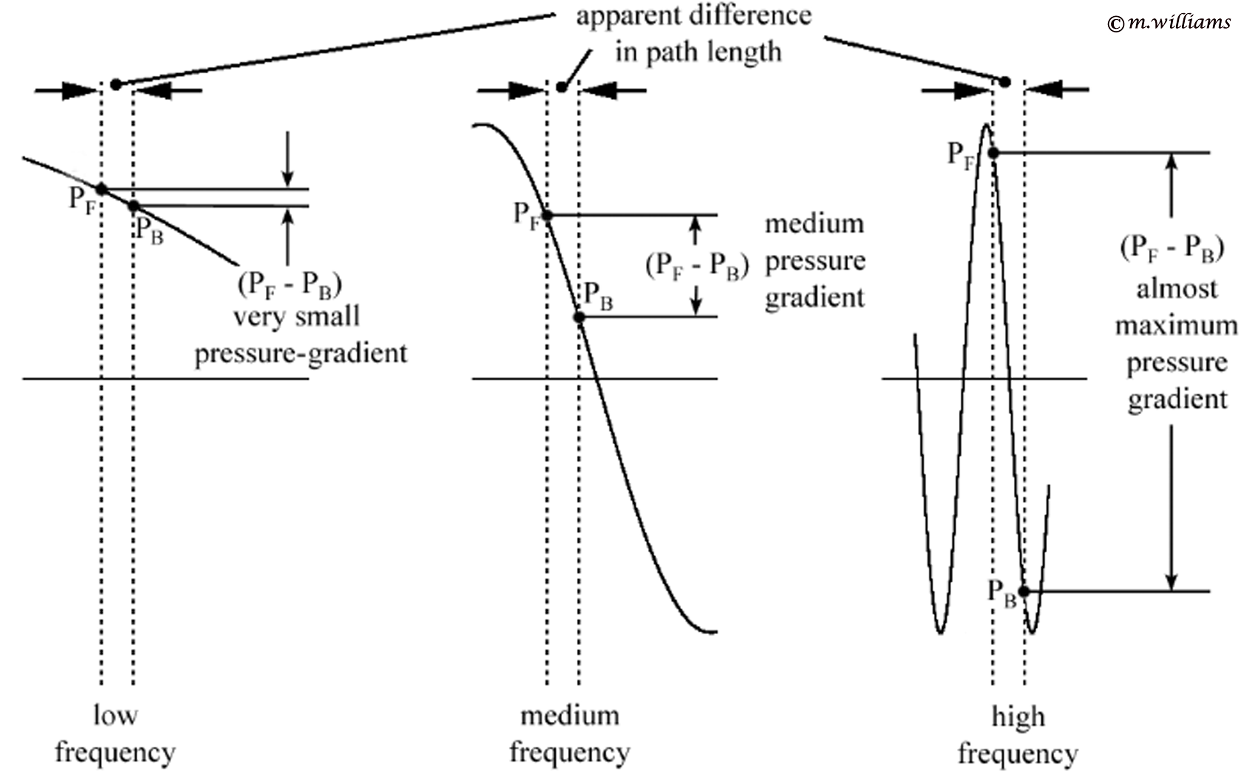 pressure gradient acoustic coupling