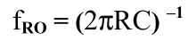 Roll-off Frequency Calculation